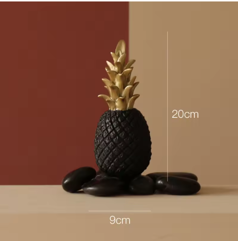 Nordic Light-Ananas en céramique black, décoration créative pour la maison, salon, porche, modèle de luxe, cadeau de mariage doux